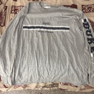 Duke Blue Devils Heather Gray Long Sleeve Tee